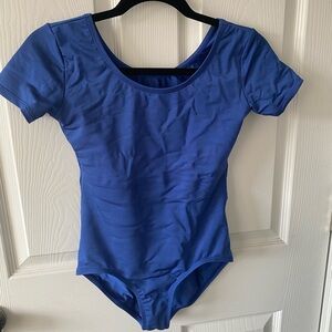 Blue Short Sleeve Leotard